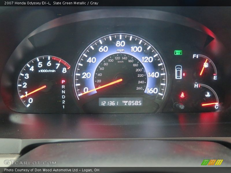 Slate Green Metallic / Gray 2007 Honda Odyssey EX-L