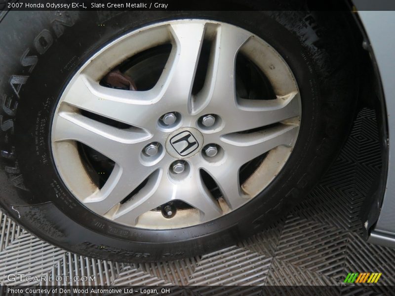 Slate Green Metallic / Gray 2007 Honda Odyssey EX-L