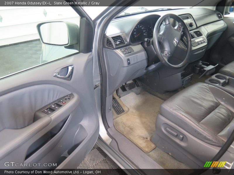 Slate Green Metallic / Gray 2007 Honda Odyssey EX-L