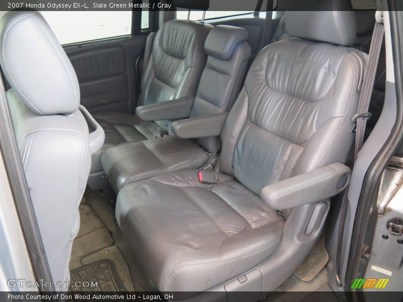 Slate Green Metallic / Gray 2007 Honda Odyssey EX-L