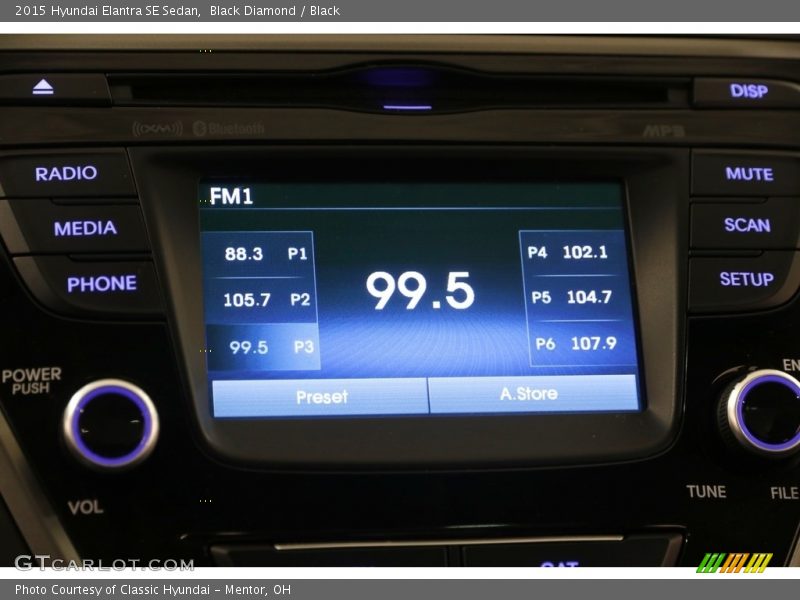 Black Diamond / Black 2015 Hyundai Elantra SE Sedan