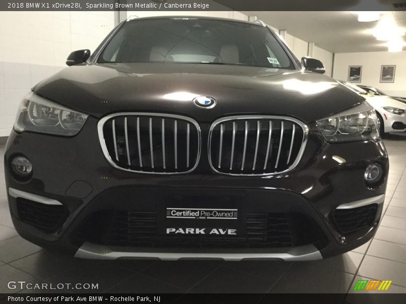 Sparkling Brown Metallic / Canberra Beige 2018 BMW X1 xDrive28i