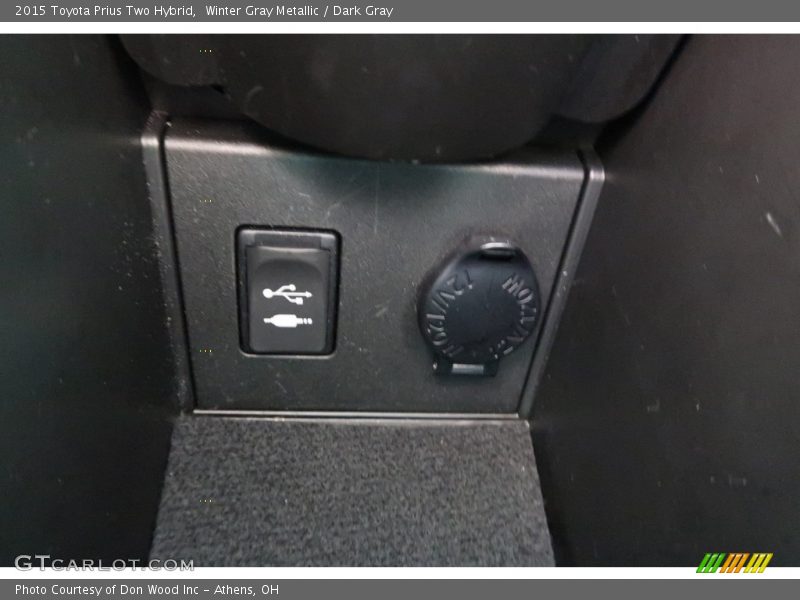 Winter Gray Metallic / Dark Gray 2015 Toyota Prius Two Hybrid
