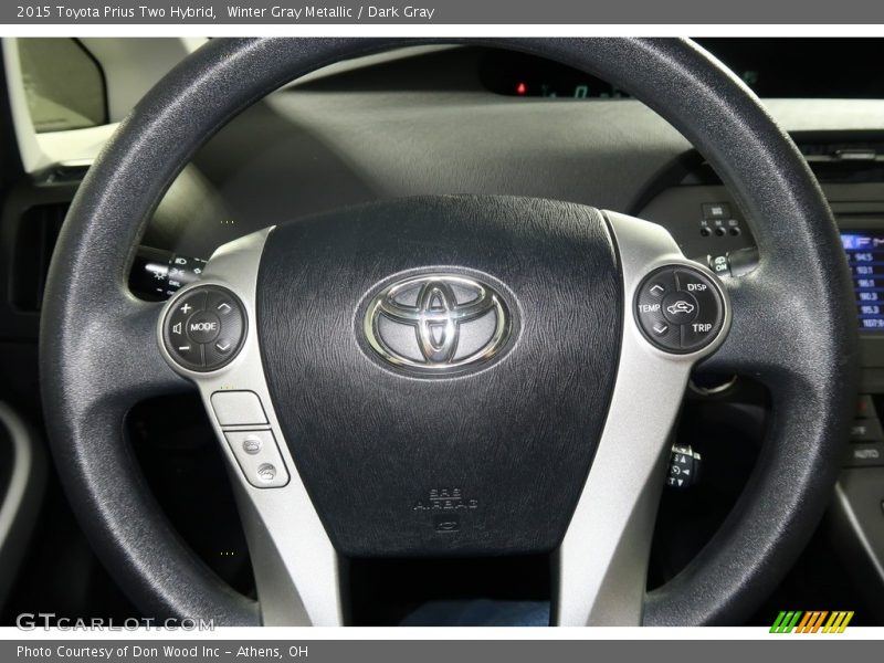 Winter Gray Metallic / Dark Gray 2015 Toyota Prius Two Hybrid