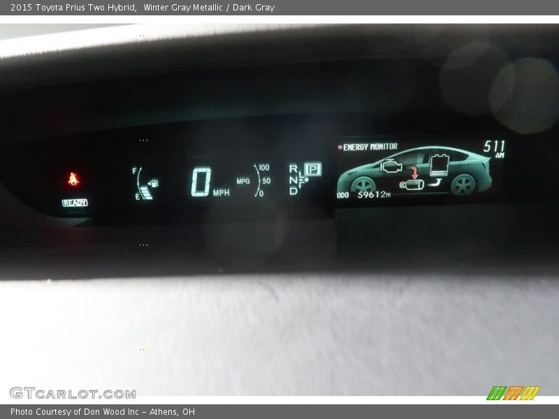 Winter Gray Metallic / Dark Gray 2015 Toyota Prius Two Hybrid