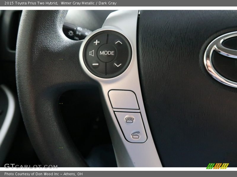 Winter Gray Metallic / Dark Gray 2015 Toyota Prius Two Hybrid