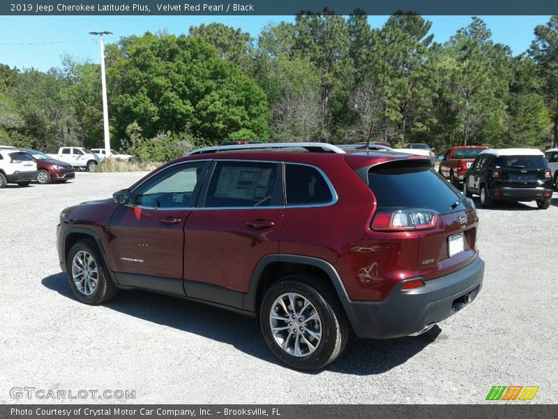 Velvet Red Pearl / Black 2019 Jeep Cherokee Latitude Plus
