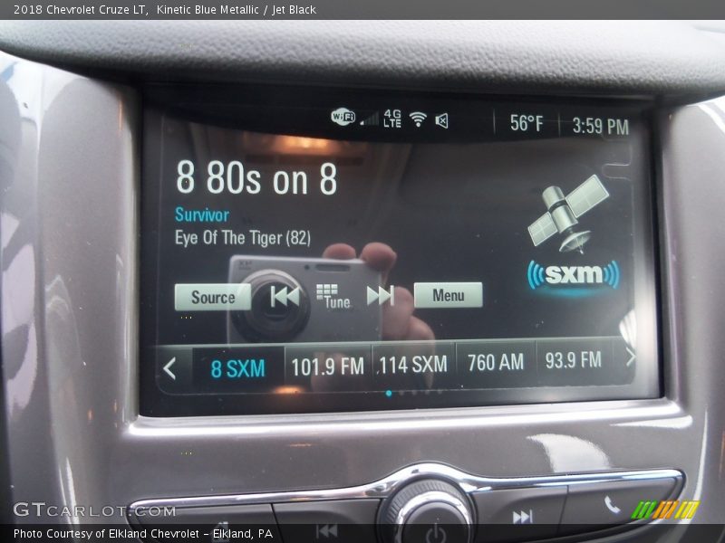 Kinetic Blue Metallic / Jet Black 2018 Chevrolet Cruze LT