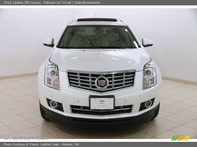 Platinum Ice Tricoat / Shale/Brownstone 2016 Cadillac SRX Luxury