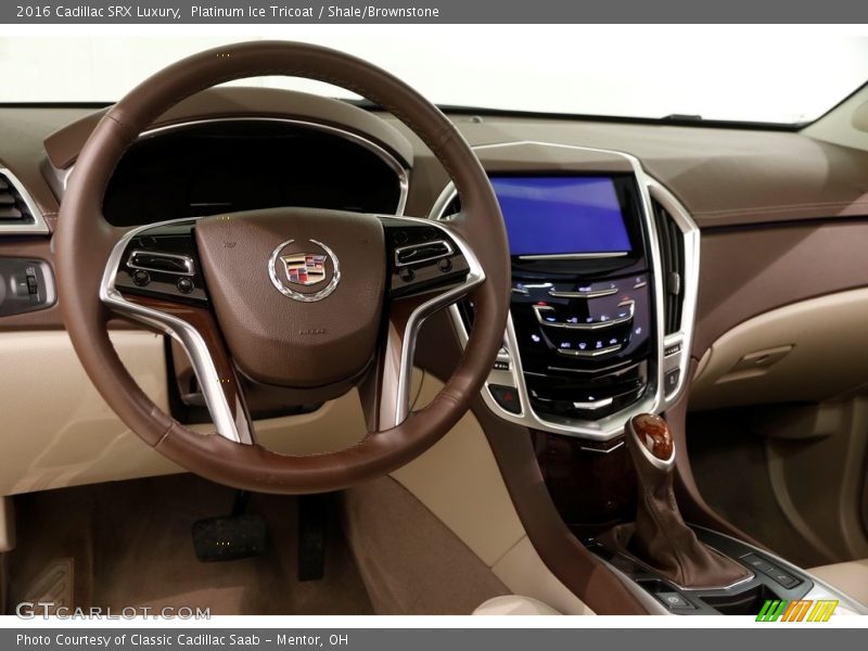 Platinum Ice Tricoat / Shale/Brownstone 2016 Cadillac SRX Luxury