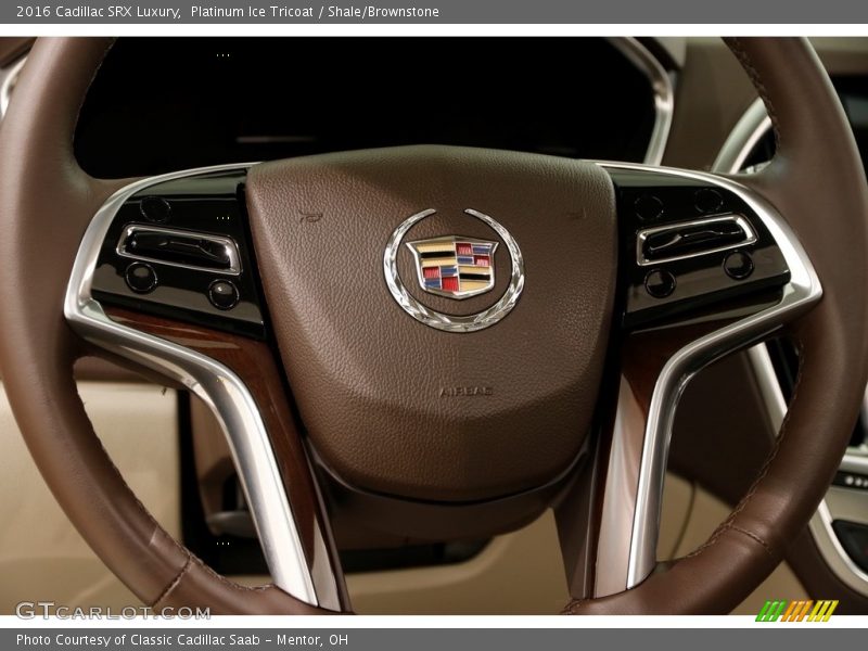 Platinum Ice Tricoat / Shale/Brownstone 2016 Cadillac SRX Luxury