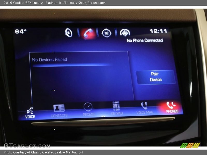 Platinum Ice Tricoat / Shale/Brownstone 2016 Cadillac SRX Luxury