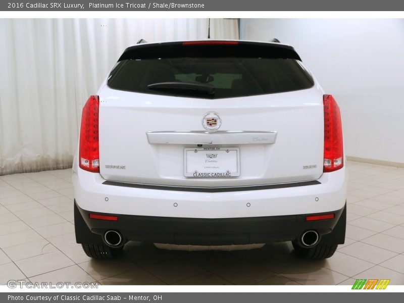 Platinum Ice Tricoat / Shale/Brownstone 2016 Cadillac SRX Luxury