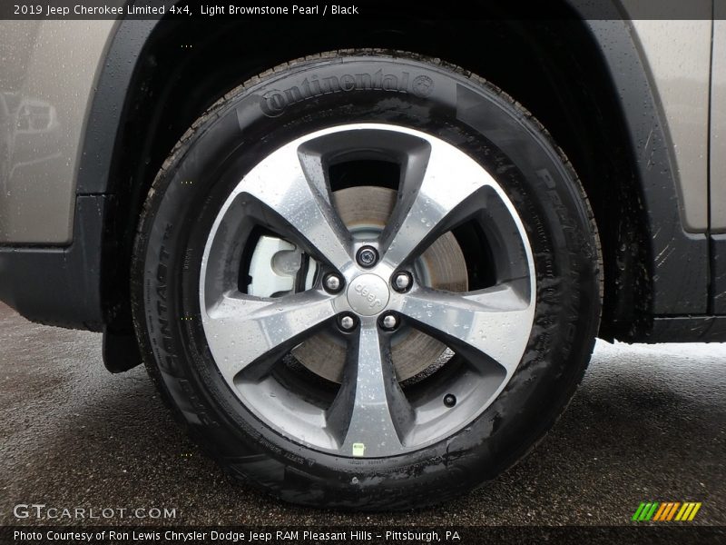 Light Brownstone Pearl / Black 2019 Jeep Cherokee Limited 4x4