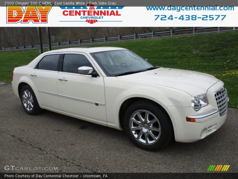 Cool Vanilla White / Dark Slate Gray 2009 Chrysler 300 C HEMI