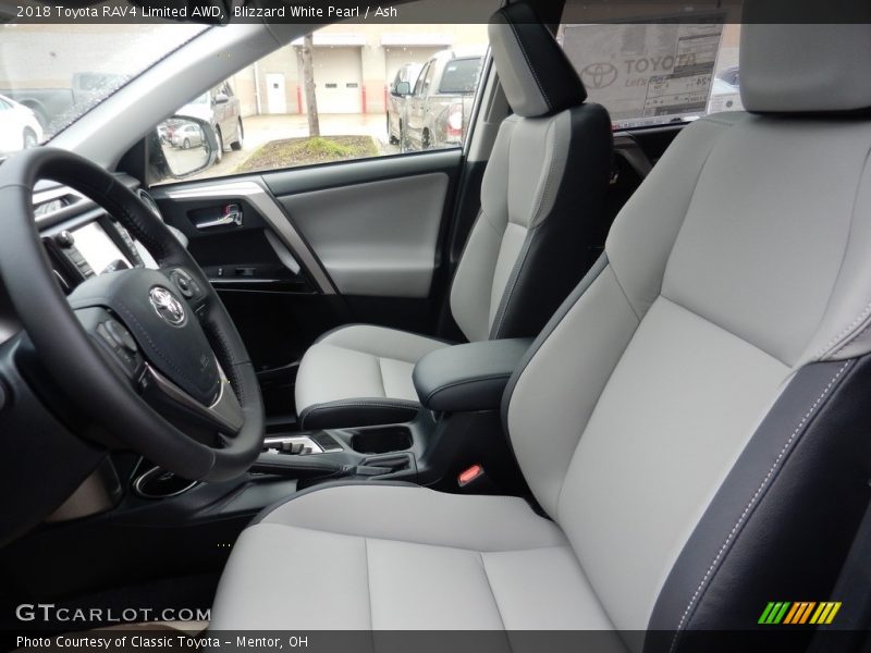 Blizzard White Pearl / Ash 2018 Toyota RAV4 Limited AWD