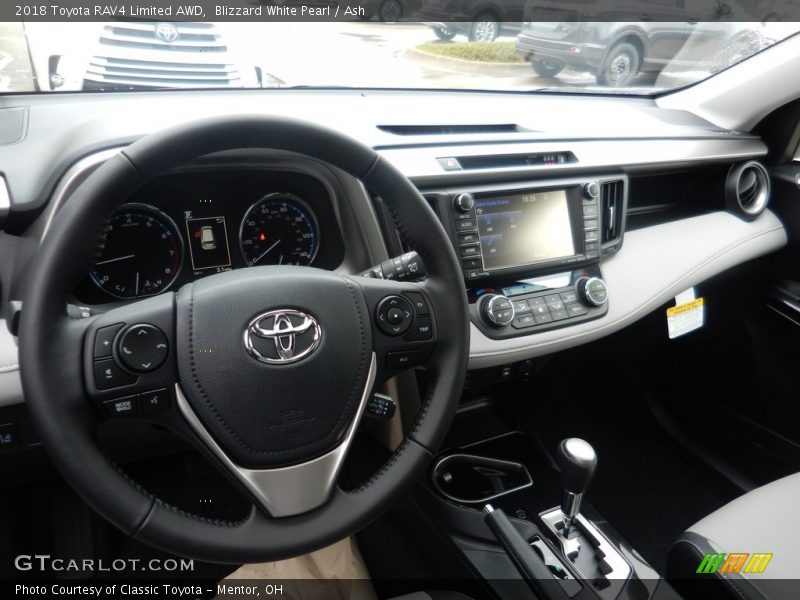 Blizzard White Pearl / Ash 2018 Toyota RAV4 Limited AWD