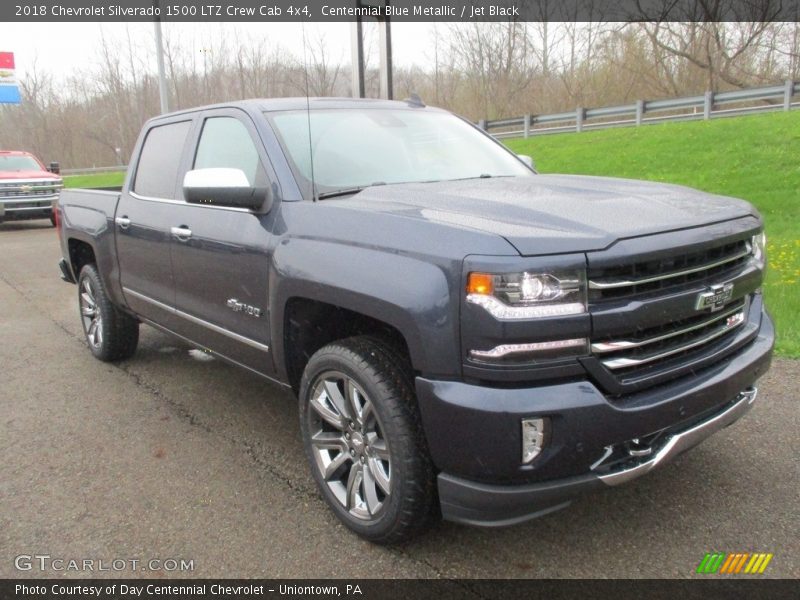 Centennial Blue Metallic / Jet Black 2018 Chevrolet Silverado 1500 LTZ Crew Cab 4x4