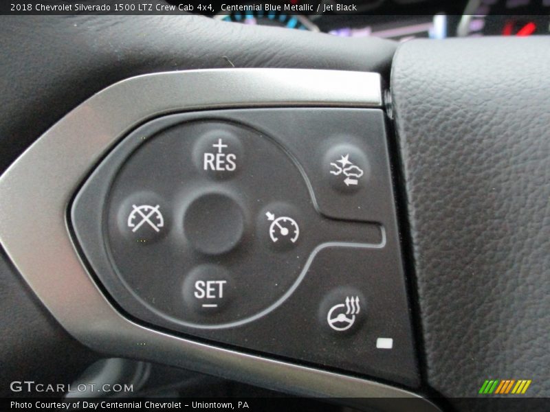 Centennial Blue Metallic / Jet Black 2018 Chevrolet Silverado 1500 LTZ Crew Cab 4x4