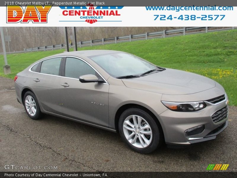 Pepperdust Metallic / Jet Black 2018 Chevrolet Malibu LT