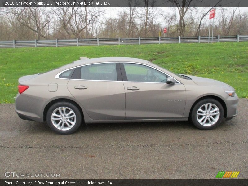 Pepperdust Metallic / Jet Black 2018 Chevrolet Malibu LT