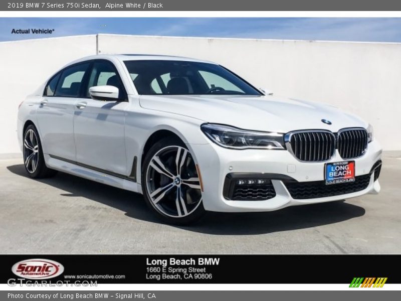 Alpine White / Black 2019 BMW 7 Series 750i Sedan