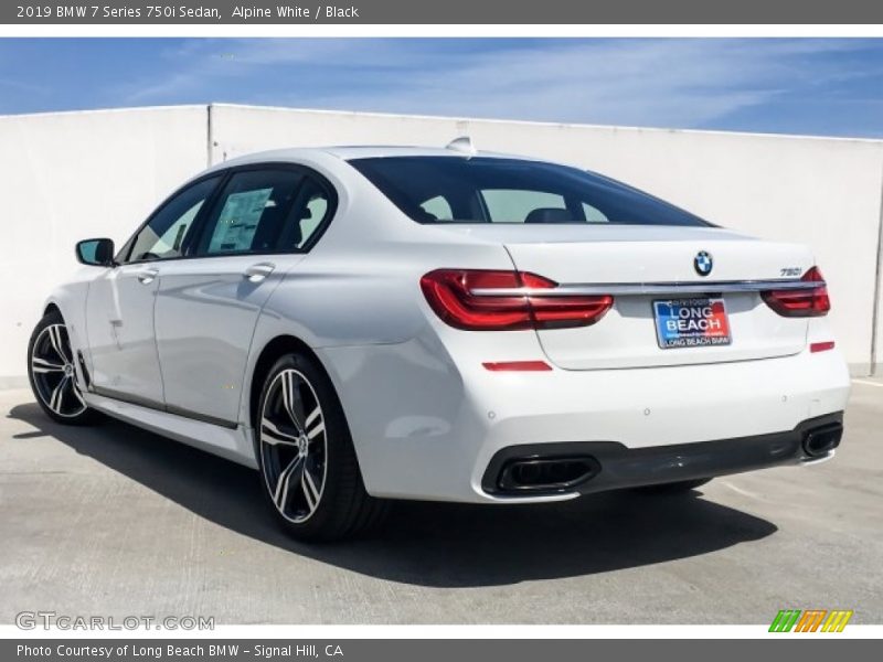 Alpine White / Black 2019 BMW 7 Series 750i Sedan