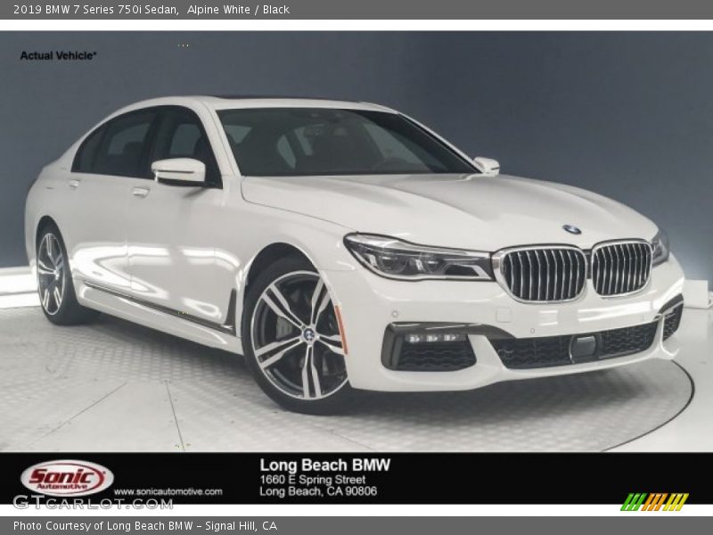 Alpine White / Black 2019 BMW 7 Series 750i Sedan