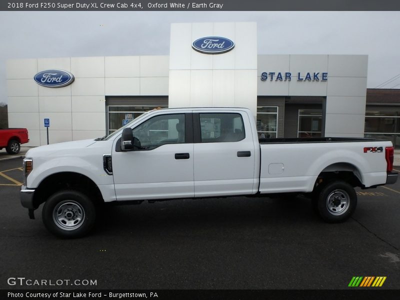 Oxford White / Earth Gray 2018 Ford F250 Super Duty XL Crew Cab 4x4