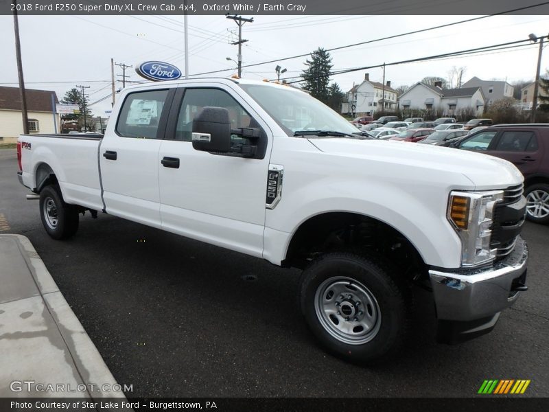 Oxford White / Earth Gray 2018 Ford F250 Super Duty XL Crew Cab 4x4