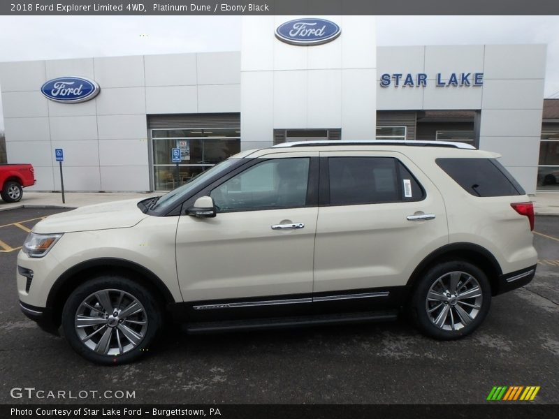 Platinum Dune / Ebony Black 2018 Ford Explorer Limited 4WD