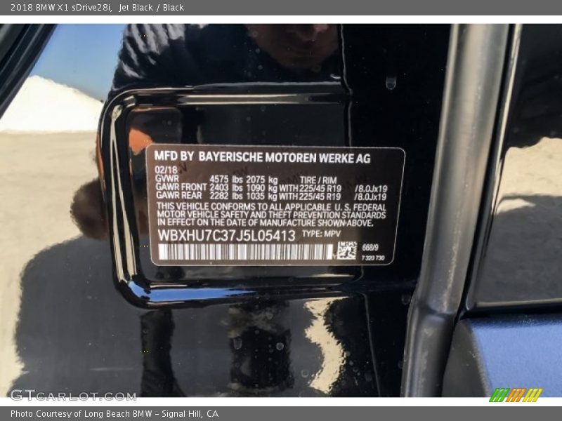 Jet Black / Black 2018 BMW X1 sDrive28i