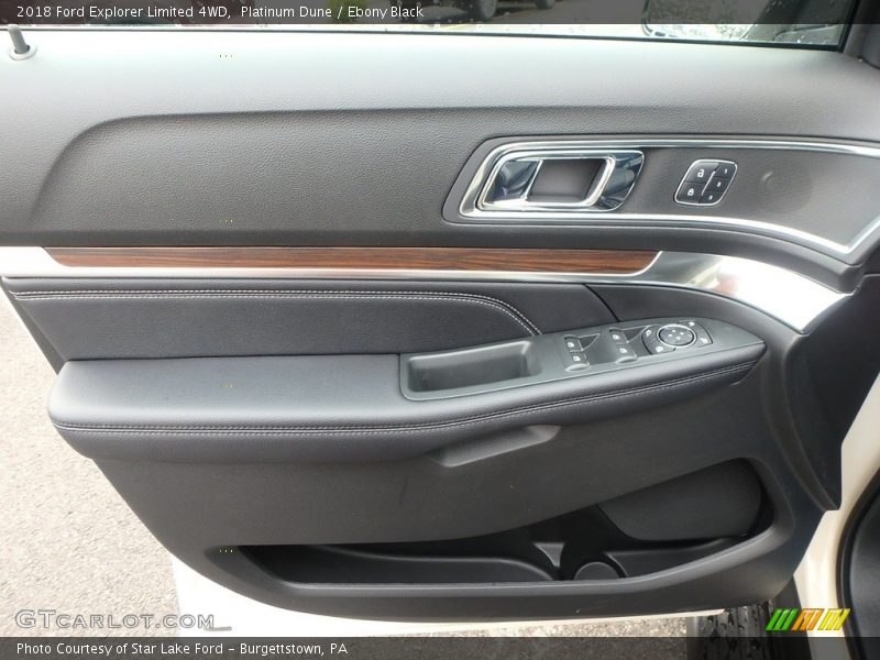 Platinum Dune / Ebony Black 2018 Ford Explorer Limited 4WD