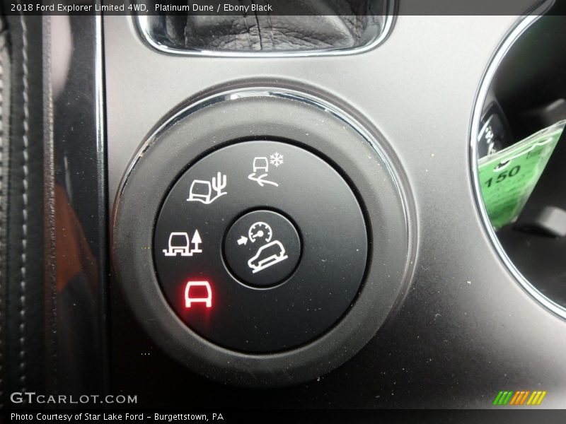 Controls of 2018 Explorer Limited 4WD