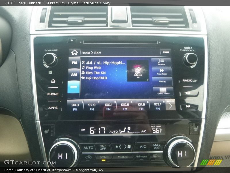 Crystal Black Silica / Ivory 2018 Subaru Outback 2.5i Premium
