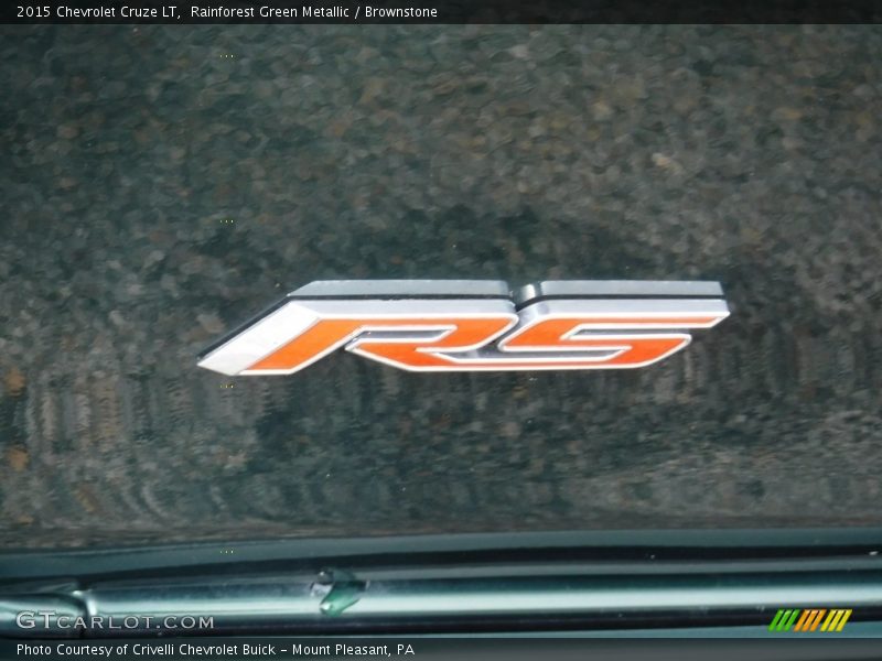 Rainforest Green Metallic / Brownstone 2015 Chevrolet Cruze LT