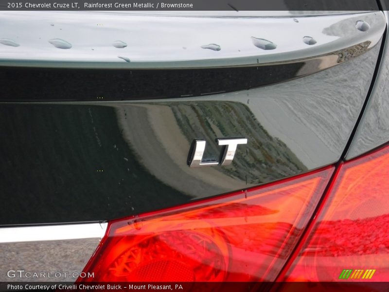 Rainforest Green Metallic / Brownstone 2015 Chevrolet Cruze LT