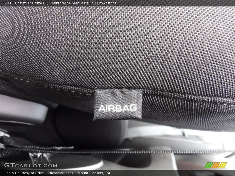 Rainforest Green Metallic / Brownstone 2015 Chevrolet Cruze LT