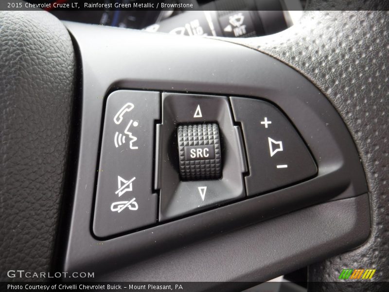 Rainforest Green Metallic / Brownstone 2015 Chevrolet Cruze LT