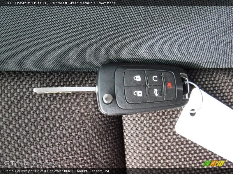 Rainforest Green Metallic / Brownstone 2015 Chevrolet Cruze LT