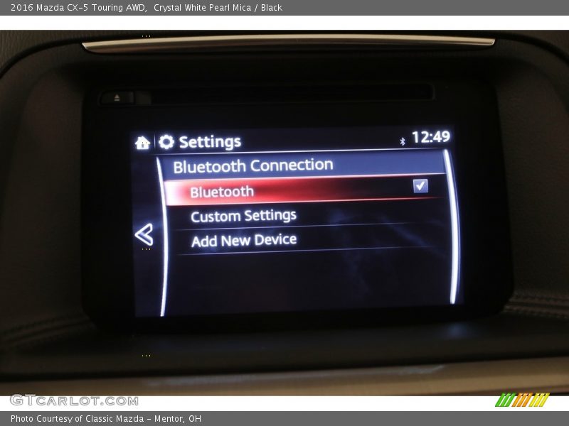 Crystal White Pearl Mica / Black 2016 Mazda CX-5 Touring AWD