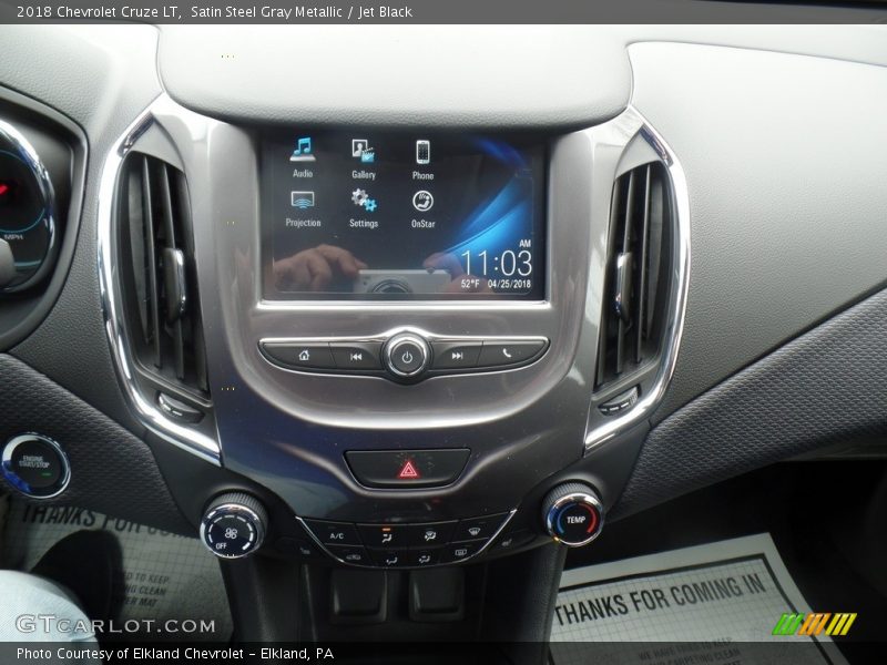 Satin Steel Gray Metallic / Jet Black 2018 Chevrolet Cruze LT