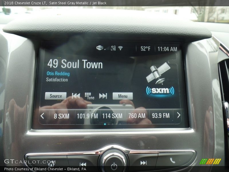 Satin Steel Gray Metallic / Jet Black 2018 Chevrolet Cruze LT