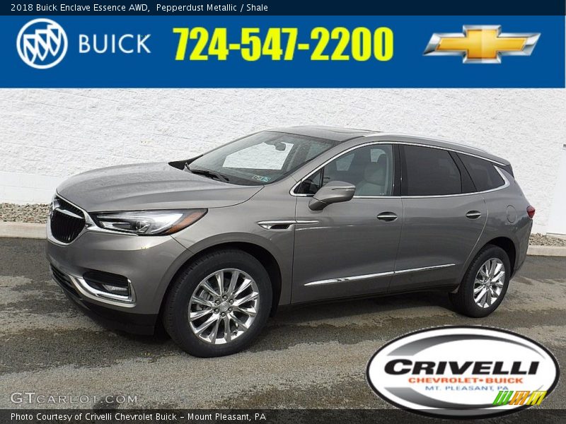 Pepperdust Metallic / Shale 2018 Buick Enclave Essence AWD