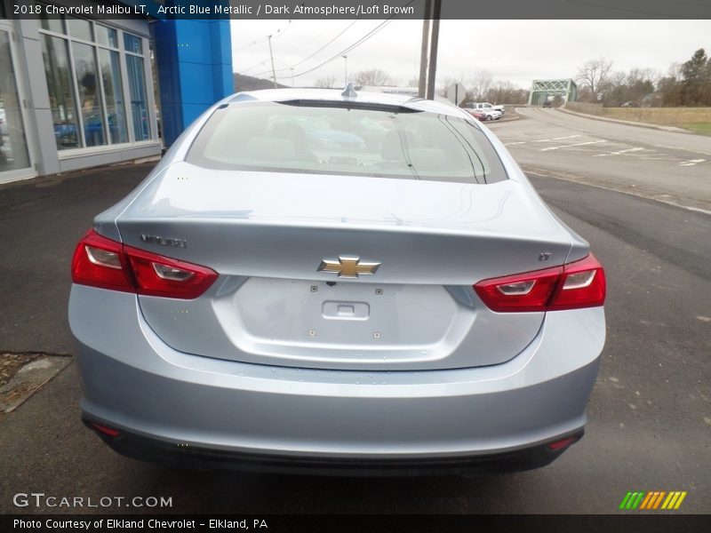 Arctic Blue Metallic / Dark Atmosphere/Loft Brown 2018 Chevrolet Malibu LT