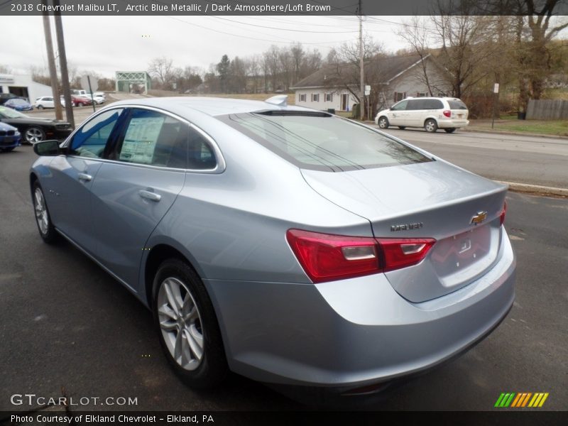 Arctic Blue Metallic / Dark Atmosphere/Loft Brown 2018 Chevrolet Malibu LT