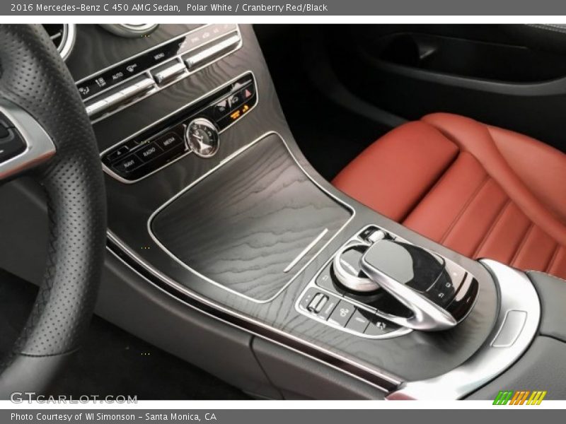 Polar White / Cranberry Red/Black 2016 Mercedes-Benz C 450 AMG Sedan
