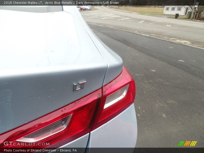 Arctic Blue Metallic / Dark Atmosphere/Loft Brown 2018 Chevrolet Malibu LT