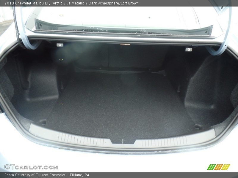 Arctic Blue Metallic / Dark Atmosphere/Loft Brown 2018 Chevrolet Malibu LT