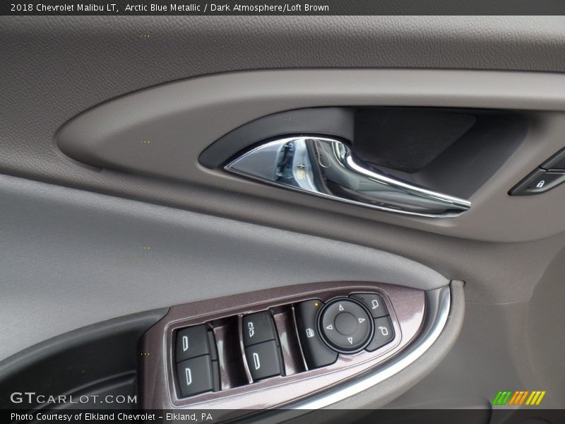 Arctic Blue Metallic / Dark Atmosphere/Loft Brown 2018 Chevrolet Malibu LT